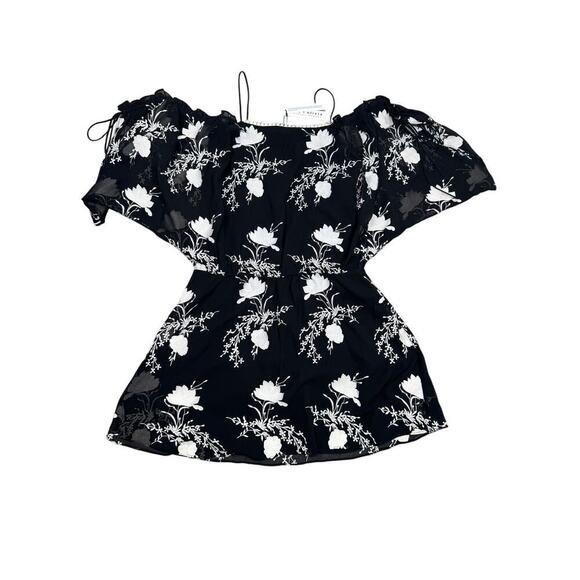 NEW Alice and Olivia Holden Embroidered Cold-Shoulder Dress  Size Large - Picture 4 of 12